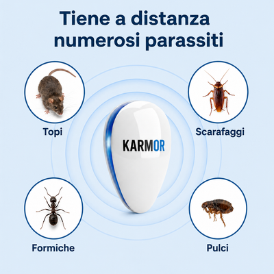 Repellente a ultrasuoni per parassiti